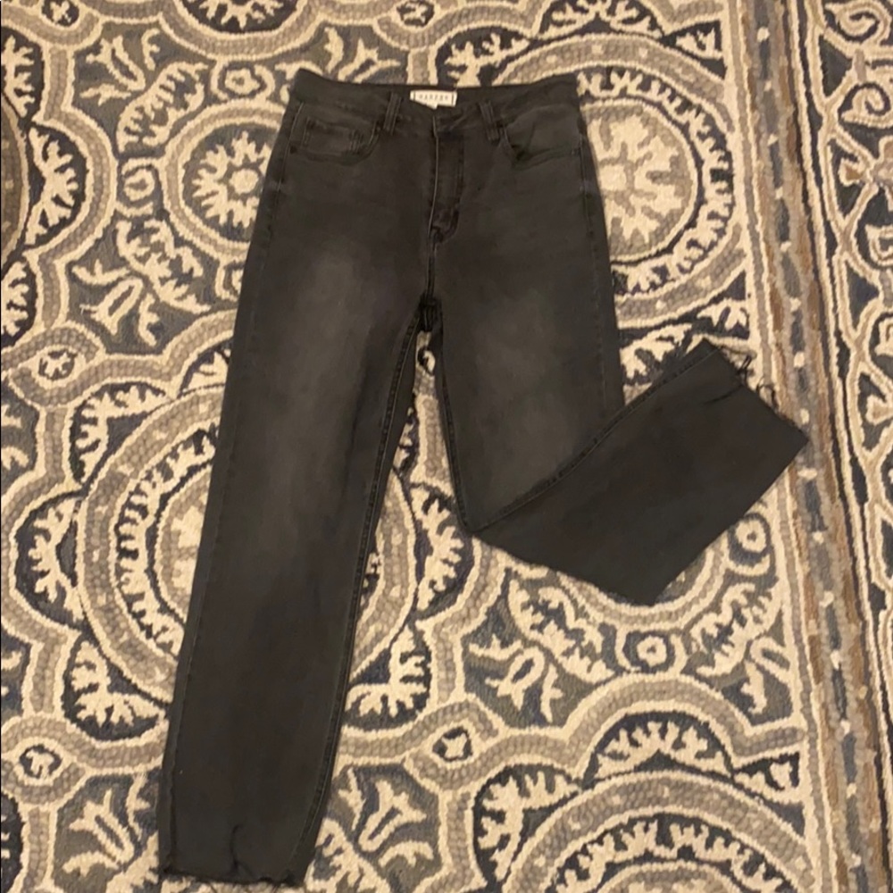 Demi boot cut cropped black jeans